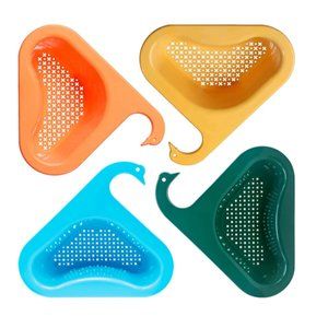 4 Pack Kitchen Sink Drain Strainer on Faucet  - Basket Filter Swan-Shaped Drain